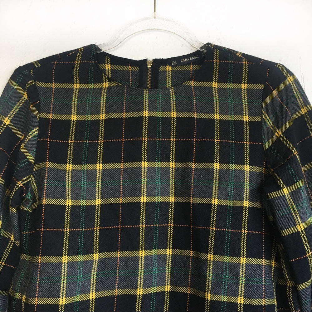 Zara Basic NWT Plaid Tarfan Check Top Size Small - Picture 3 of 7